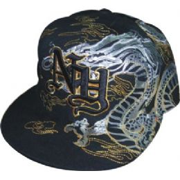 Flat Fitted Baseball Cap With Ny Design