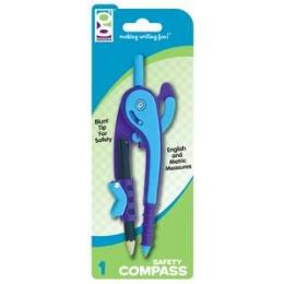 72 Pieces 1ct Safety Compass (carded) - Rulers