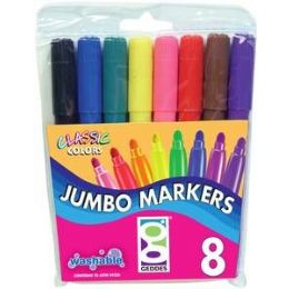 48 Wholesale Fully Washable 8ct BroaD-Tip Markers