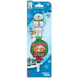 48 Wholesale Holiday Pop Out Pen