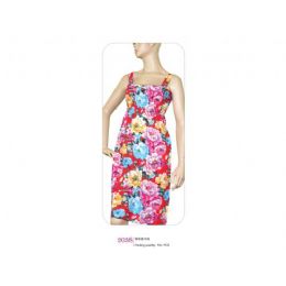 72 Wholesale Laddies Knee Length Cotton Summer Dress