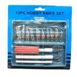 72 Pieces Hobby Knife Set 13 Pc In Case - Tool Sets