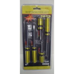 72 Pieces 5 Pc Screwdriver Set In Blister Pack - Screwdrivers and Sets