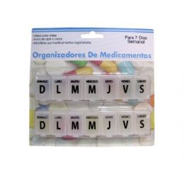 72 Wholesale 7-Day SpanisH-Language Pill Case, Pack Of 2