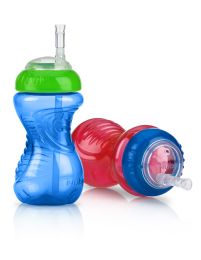 24 pieces Nuby NO-Spill Flexstraw Cup, 10 Oz (2-Pk) - Baby Accessories
