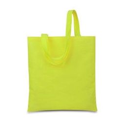 48 Wholesale Small Tote - Safety Green