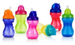 72 pieces Nuby Flip N' Sip Cup With Display, 10 oz - Baby Accessories
