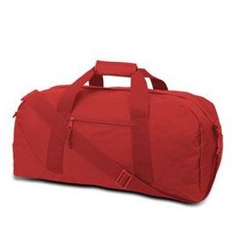 12 Wholesale Large Square Duffel - Red