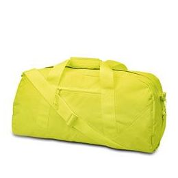 12 Wholesale Large Square Duffel - Safety Green