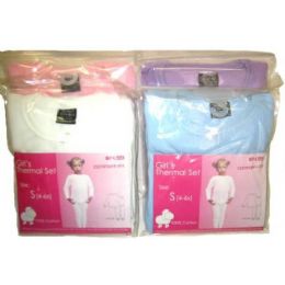 48 Wholesale Girls Thermal Underwear Sets