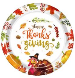 24 Pieces 8pcs 9inch Thanksgiving Paper Plate - Thanksgiving