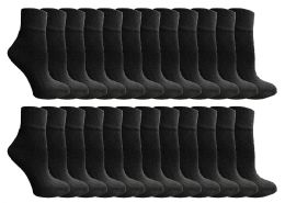 Yacht & Smith Women's Cotton Ankle Socks Black Size 9-11
