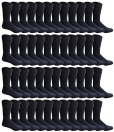 Yacht & Smith Men's Cotton Terry Cushioned King Size Crew Socks