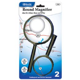 48 Units of 3.5" & 2.5" Round Handheld Magnifier Sets (2/pack) - Magnifying  Glasses