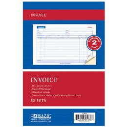 24 Units of 50 Sets 5 9/16" X 8 7/16" 2-Part Carbonless Invoice - Sales Order Book