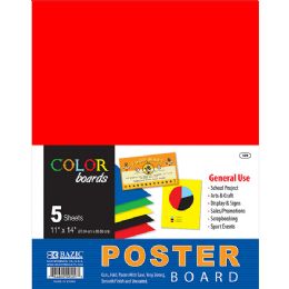 48 Units of 11" X 14" Multi Color Poster Board (5/pack) - Poster & Foam Boards