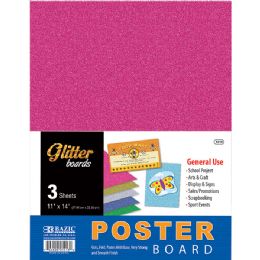 48 Units of 11" X 14" Glitter Poster Board (3/pack) - Poster & Foam Boards