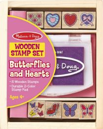 24 Units of Butterfly And Heart Stamp Set - Baby Toys