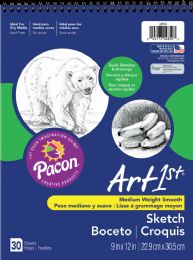12 Units of Spiral Sketch 9x12 30ct 60# - Sketch, Tracing, Drawing & Doodle Pads