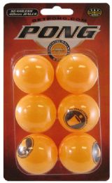 18 Units of Ping Pong Balls Orange 6 pk - Seasonal Items