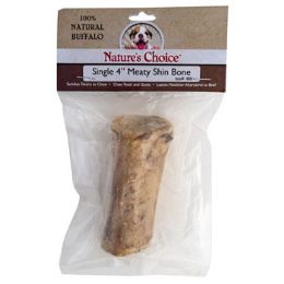 24 of Dog Chew 4 Inch Meaty Shin Bone 100% Natural Buffalo Ref #8001