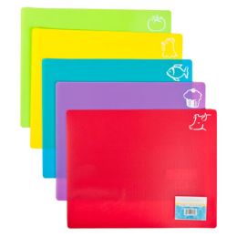 120 of Cutting Board Flexi Mat Non Slip 15x12in 5ast Colors W/food Icons Kitchen Label