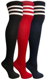 36 Units of Yacht & Smith Womens Over The Knee Referee Thigh High Boot Socks - Womens Over the knee sock