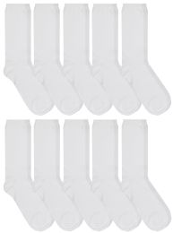 Yacht & Smith Womens White Crew Socks Size 9-11
