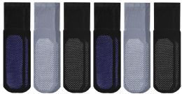 Yacht & Smith Mens Multi Purpose Diabetic Rubber Silicone Gripper Bottom Slipper Socks Size 10-13