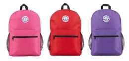 120 Pieces Yacht & Smith 17inch Water Resistant Assorted Bright Color Backpack With Adjustable Padded Straps - Backpacks