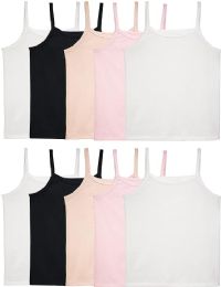 144 of Girls Cotton Camisole Top In Assorted Colors Size S