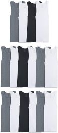 Mens Fruit Of The Loom Assorted Color Ribbed Cotton Tank Top Assorted Sizes S-xl