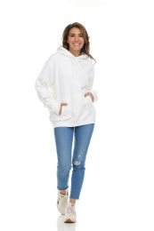 Womens Cotton Over Sized Hoodie White Size M