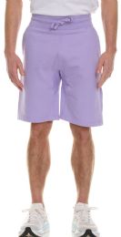 Mens Cotton Fleece 3 Pocket Shorts Lavender Size Medium
