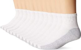 Hanes King Size Mens White Ankle Sock Size 13-15 Shoe Size 12-14