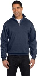 120 of Mens Cotton Fleece Line Quarter Zip Sweat Shirt Gray Size Large