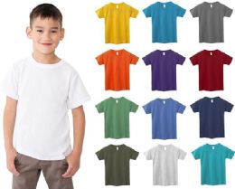 Kids Cotton Crew Neck Short Sleeve T-Shirts Irregular , Assorted Colors And Sizes XS-xl