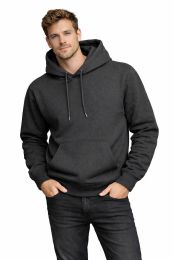 Men's Cotton Fleece Pullover Hooded Sweat Shirt Charcoal Assorted Sizes M- 2xl