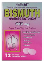 24 Pieces Bismuth Chewable Tablets 12 Count 262 Mg Peppermint Compare To Pepto Bismol - Personal Care Items