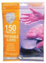 48 Pieces Disposable Gloves 150 Piece Clear - Cleaning Products