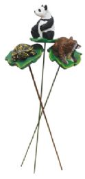 72 Pieces Land And Sea Decorative Plant Stakes 9 Inch Assorted Animal Designs - Artificial Flowers