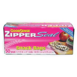 40 Pieces Good Sense Snack Bag 50 Count 6 1/2 X 3 1/4 Inches Zipper Seal - Bags Of All Types
