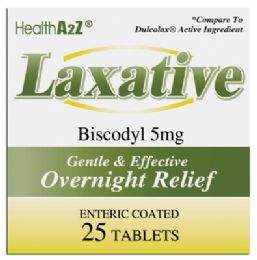 Health A 2z Laxative 5 Mg 25 Ct Tabs Biscodyl ( Compare To Dulcolox)