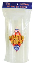 24 Units of Pride Plastic Cup 100 Ct 7 Oz Clear - Disposable Cups