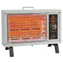 Comfort Zone Radiant Heater 1500 Watts Up To 1200 Sq Ft Fan Forced 2 Heat Settings Adjustable Thermostat Etl Approved
