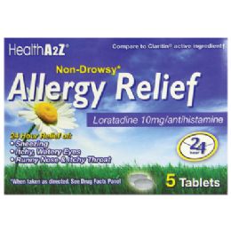 24 Pieces Allergy Relief 24 Hour 5 Count Loratadine 10 Mg Non Drowsy Compare To Claritin - Personal Care Items