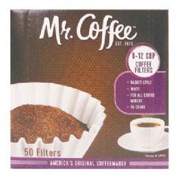 12 Pieces Mr Coffee Filter 50 Count Boxed - Disposable Plates & Bowls