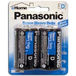 48 Pieces Panasonic Batteries Super Heavy Duty D 2 Pack - Batteries