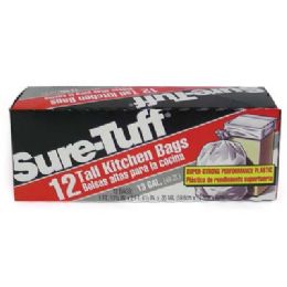 24 Pieces Sure Tuff Trash Bag Tall Kitchen Bags 12 Count 13 Gallon - Garbage & Storage Bags
