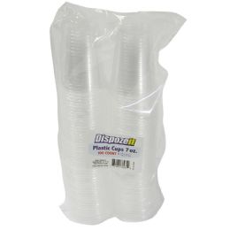 12 Units of Plastic Cup 100 Count 7 Oz Clear - Disposable Cups